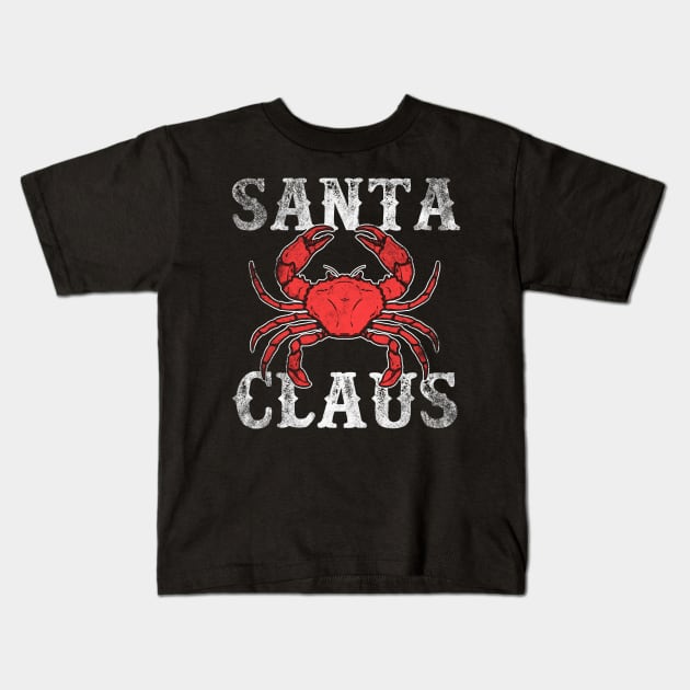 Santa Claus Crab Kids T-Shirt by Mila46